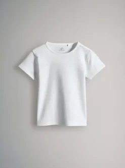 The Set 5 Pack Short Sleeve Crew Neck Cotton T-Shirts Black/Brown/Cream/Grey Marl
