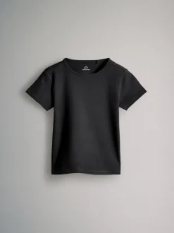 The Set 5 Pack Short Sleeve Crew Neck Cotton T-Shirts Black/Brown/Cream/Grey Marl