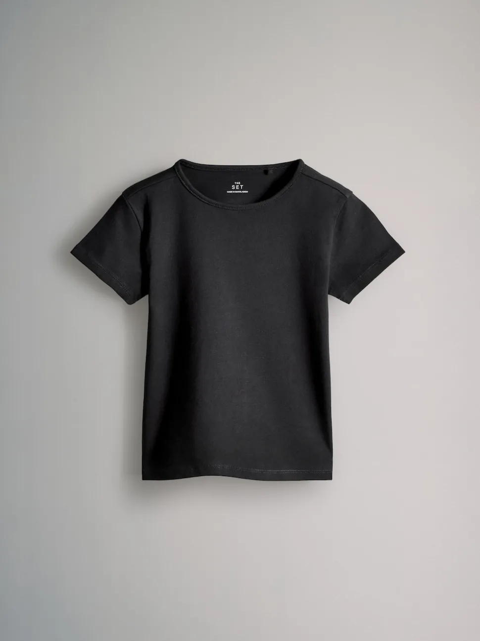 The Set 5 Pack Short Sleeve Crew Neck Cotton T-Shirts Black/Brown/Cream/Grey Marl