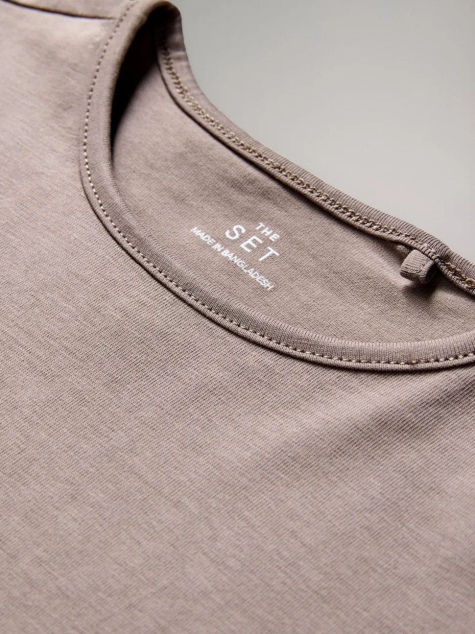 The Set 5 Pack Short Sleeve Crew Neck Cotton T-Shirts Black/Brown/Cream/Grey Marl