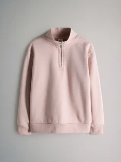 The Set 3 Pack Zip Neck Sweatshirts Brown/Pink/Stripe