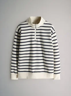 The Set 3 Pack Zip Neck Sweatshirts Brown/Pink/Stripe
