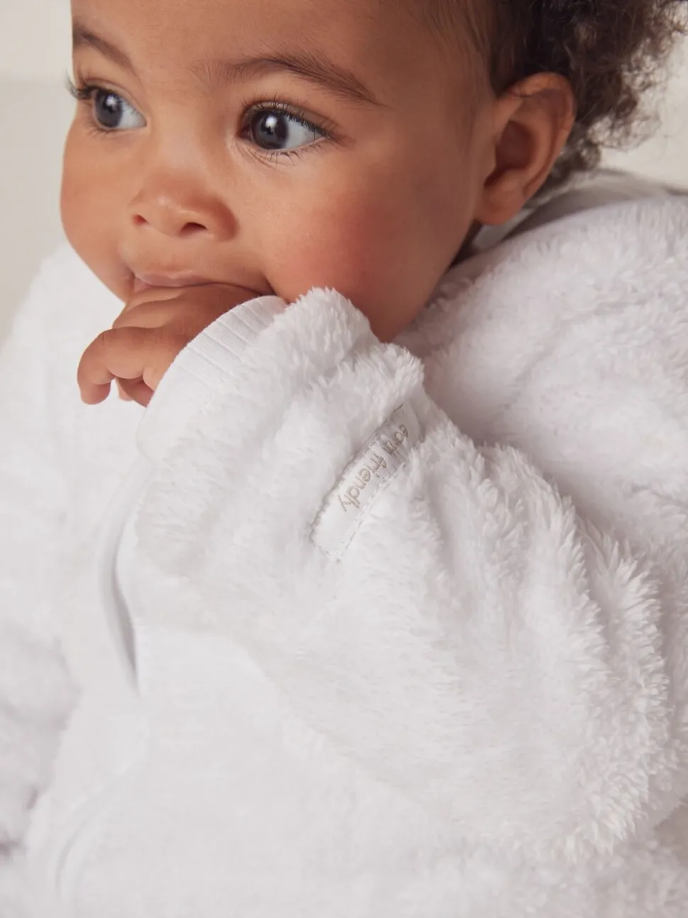 The White Company Fleece White Romper