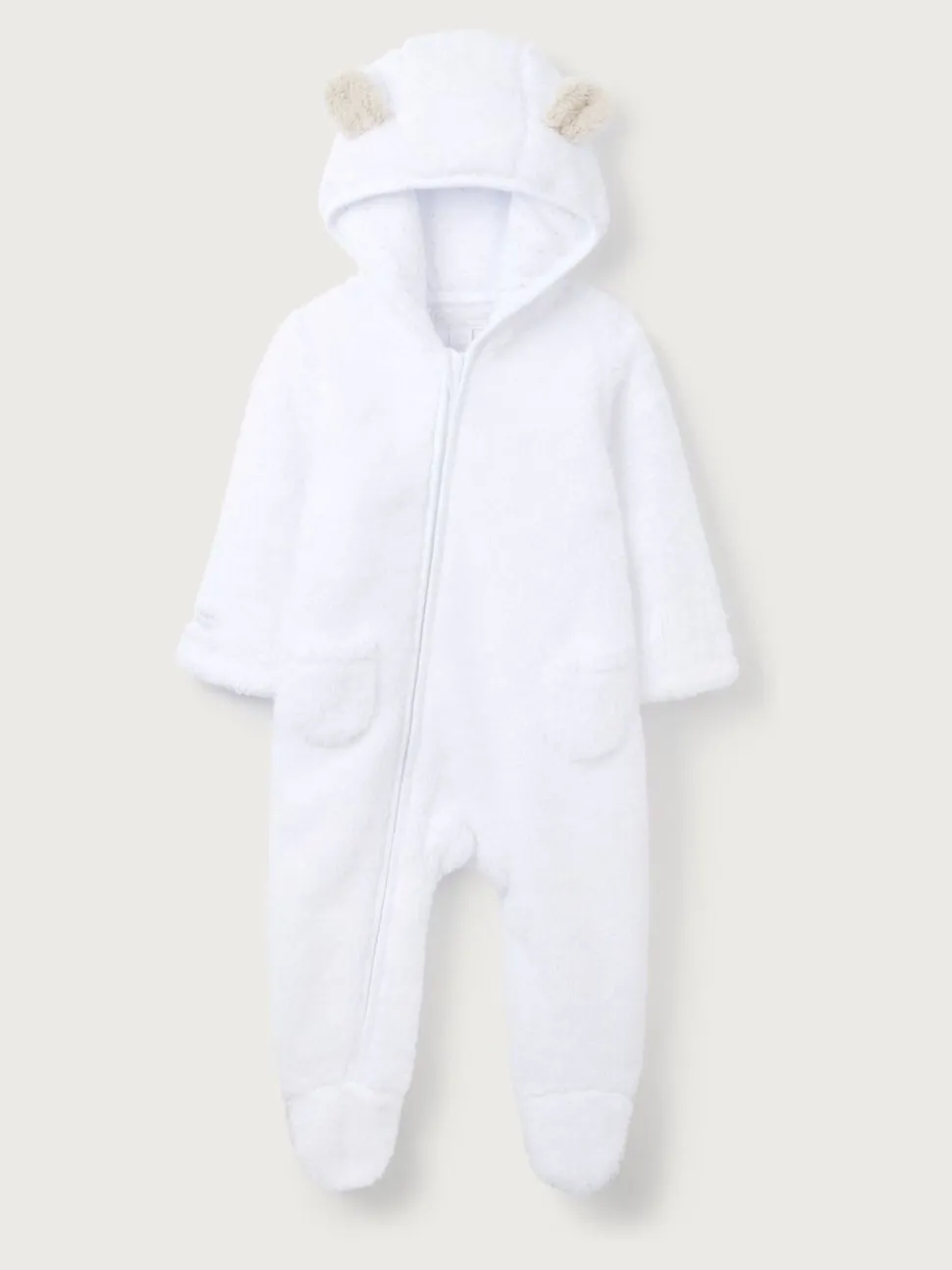 The White Company Fleece White Romper