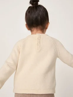 The White Company Grey Cotton Little Bear Jumper