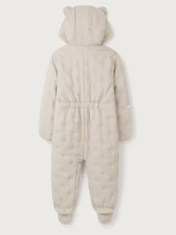 The White Company Natural Star Pebble Quilted Pramsuit