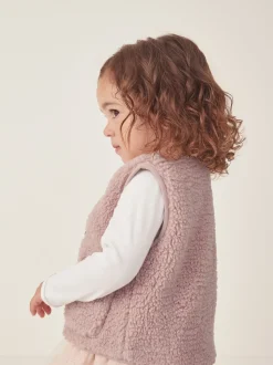 The White Company Pink Borg Gilet