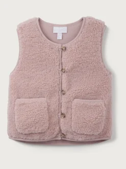 The White Company Pink Borg Gilet
