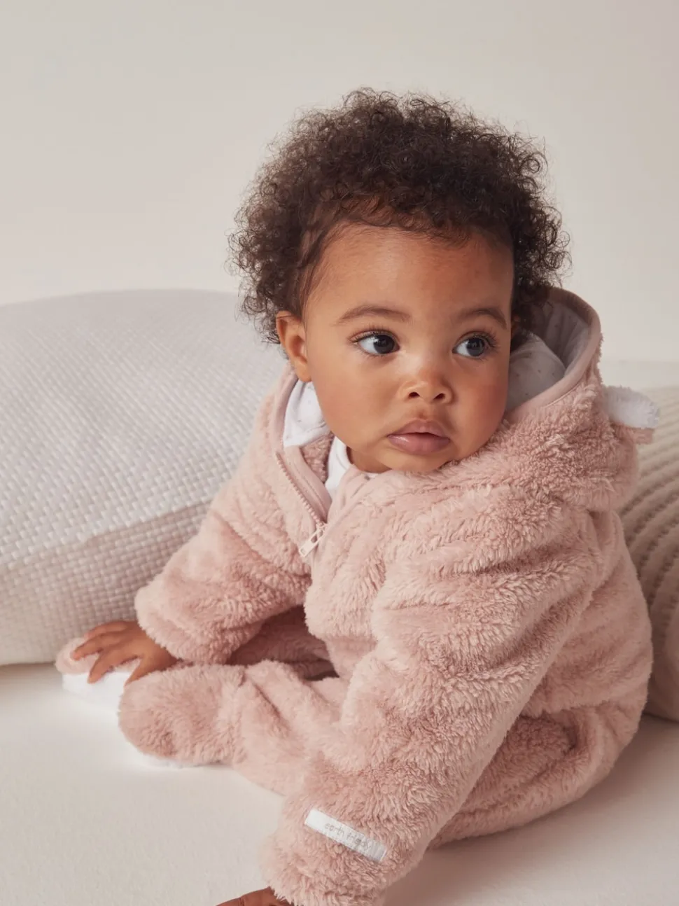 The White Company Pink Fleece Romper
