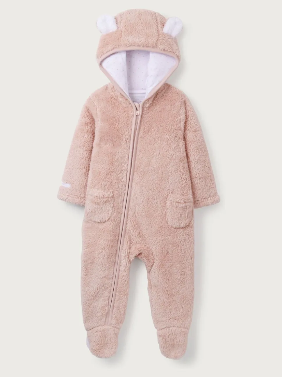 The White Company Pink Fleece Romper