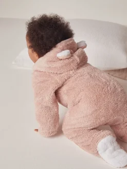 The White Company Pink Fleece Romper