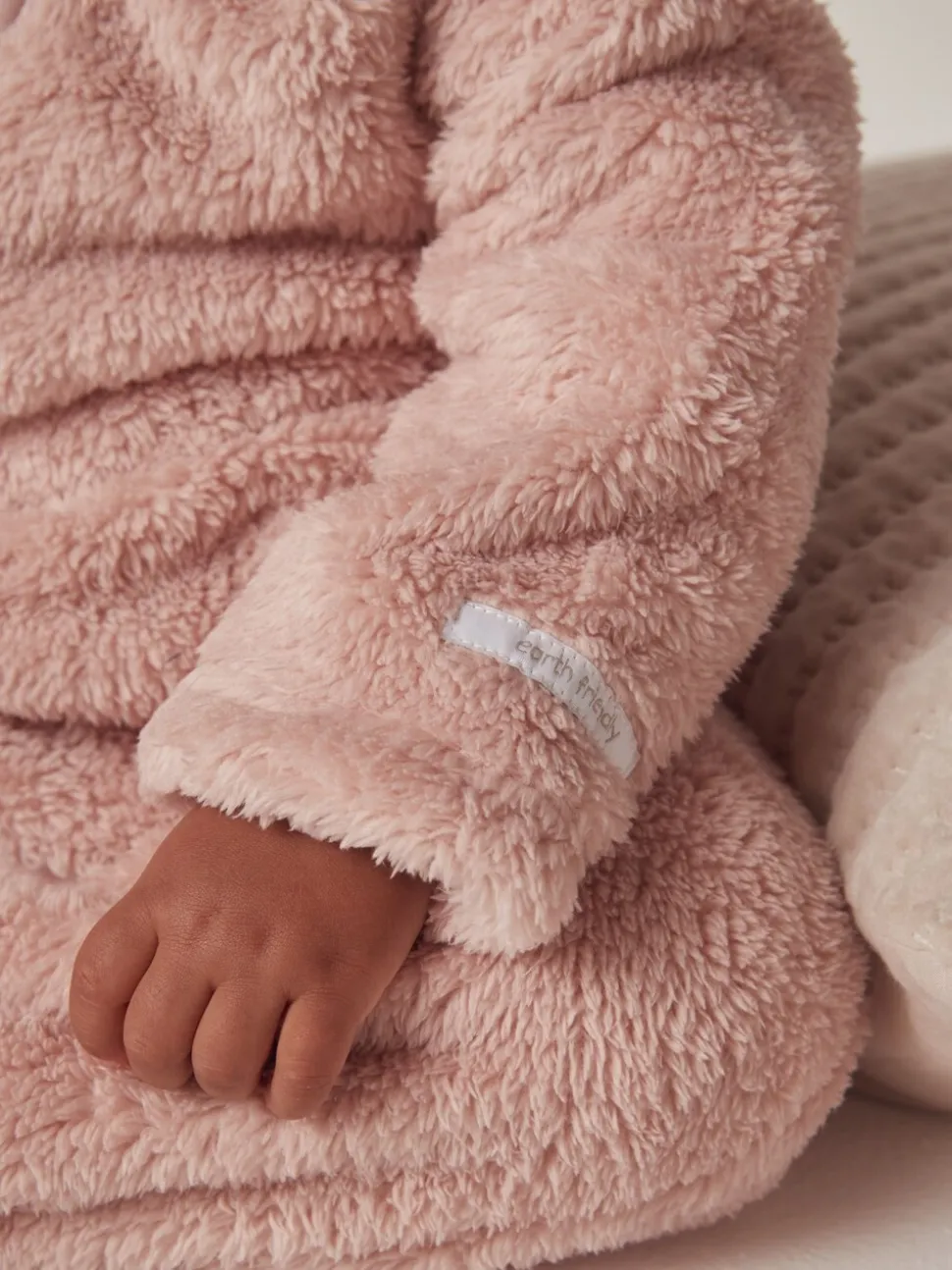 The White Company Pink Fleece Romper
