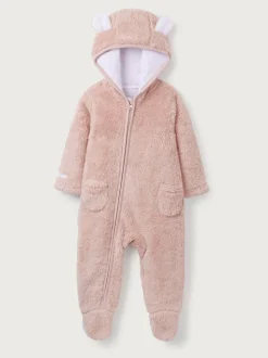 The White Company Pink Fleece Romper