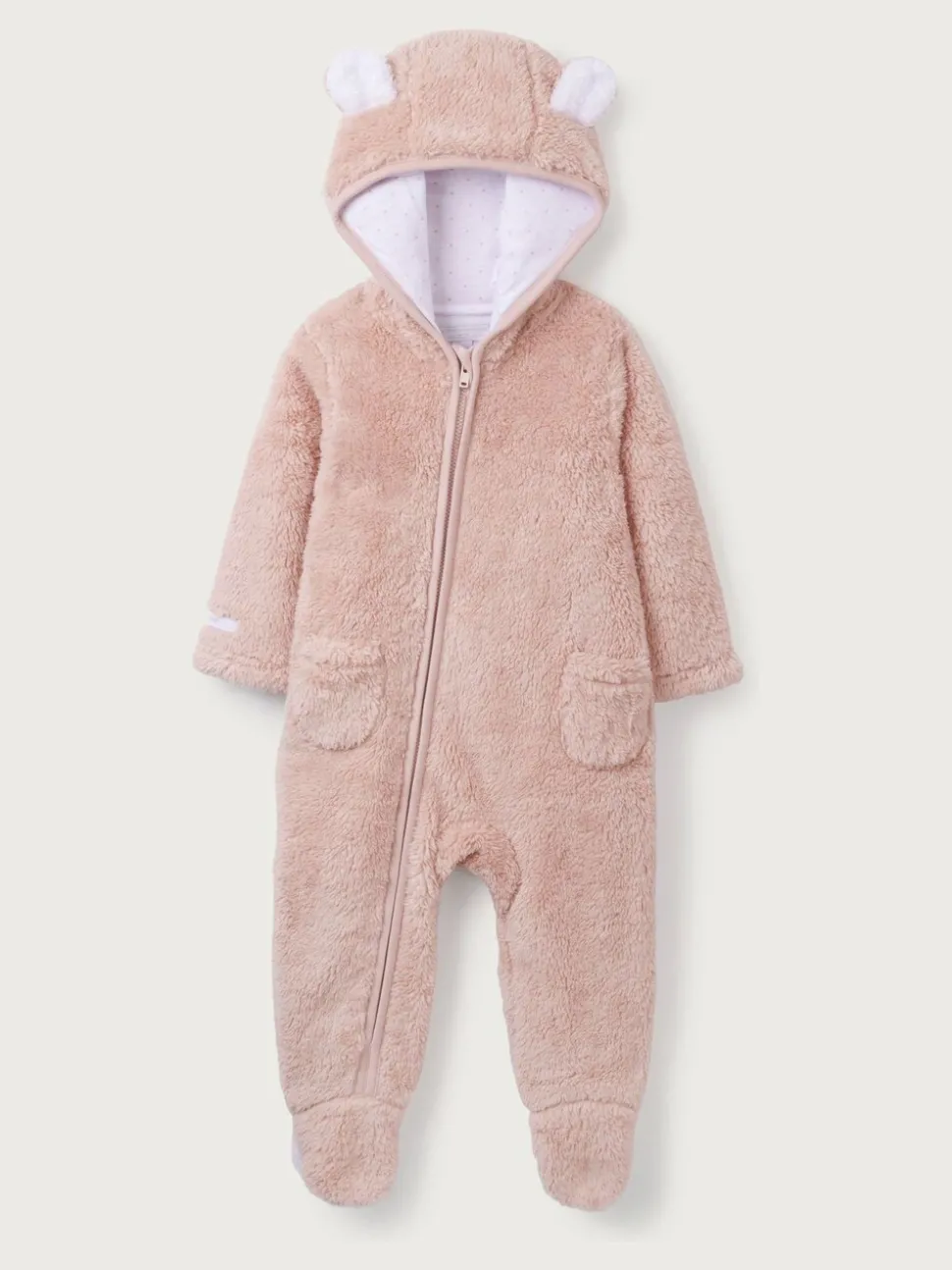 The White Company Pink Fleece Romper