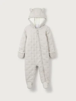 The White Company Star Quilted Natural Pramsuit