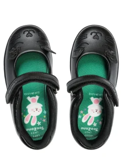 ToeZone Amy Girls Bunny School Shoes