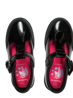 Toezone Clover Patent T-Bar School Shoes