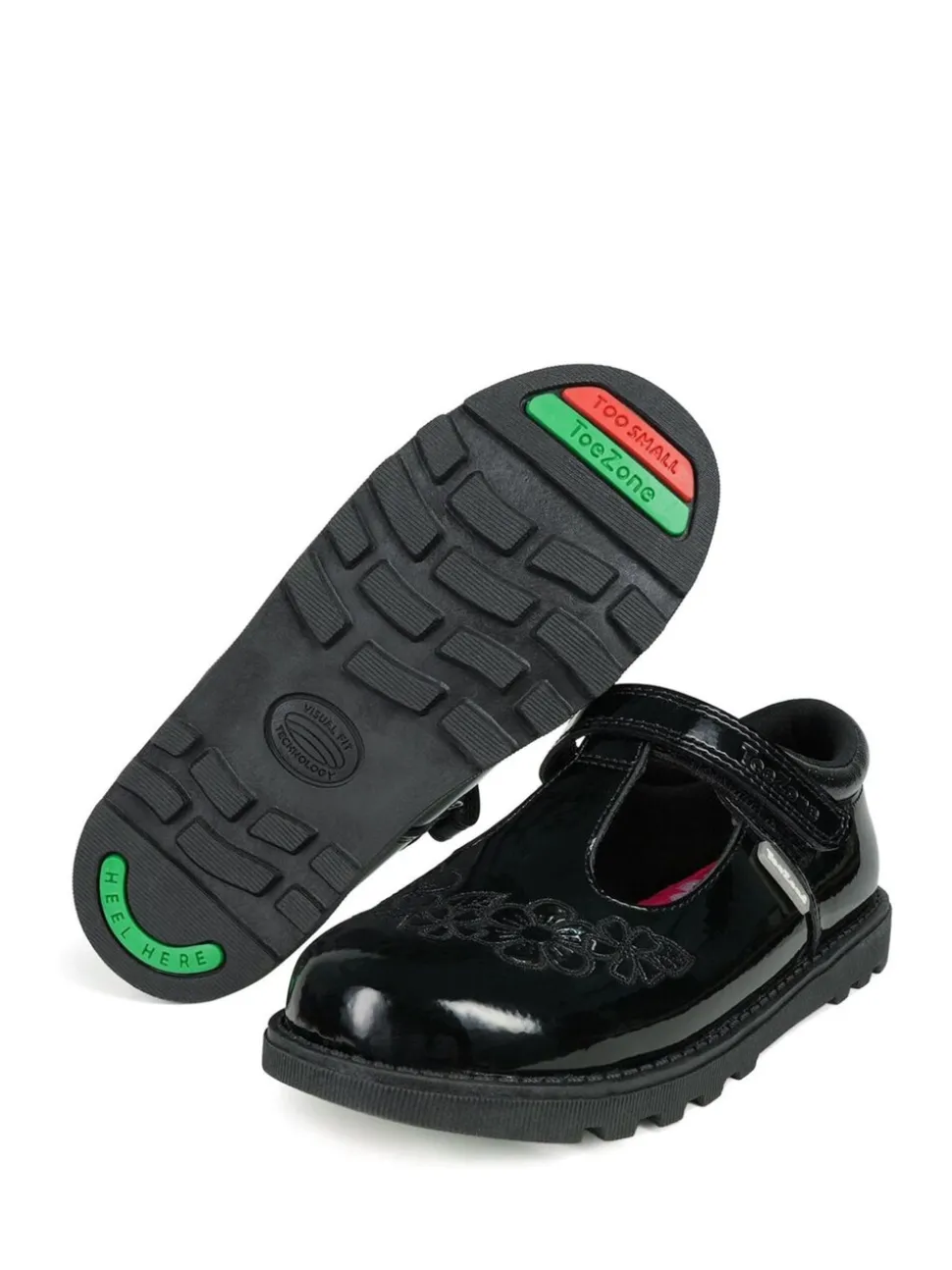 Toezone Flo Patent Flower School Shoes