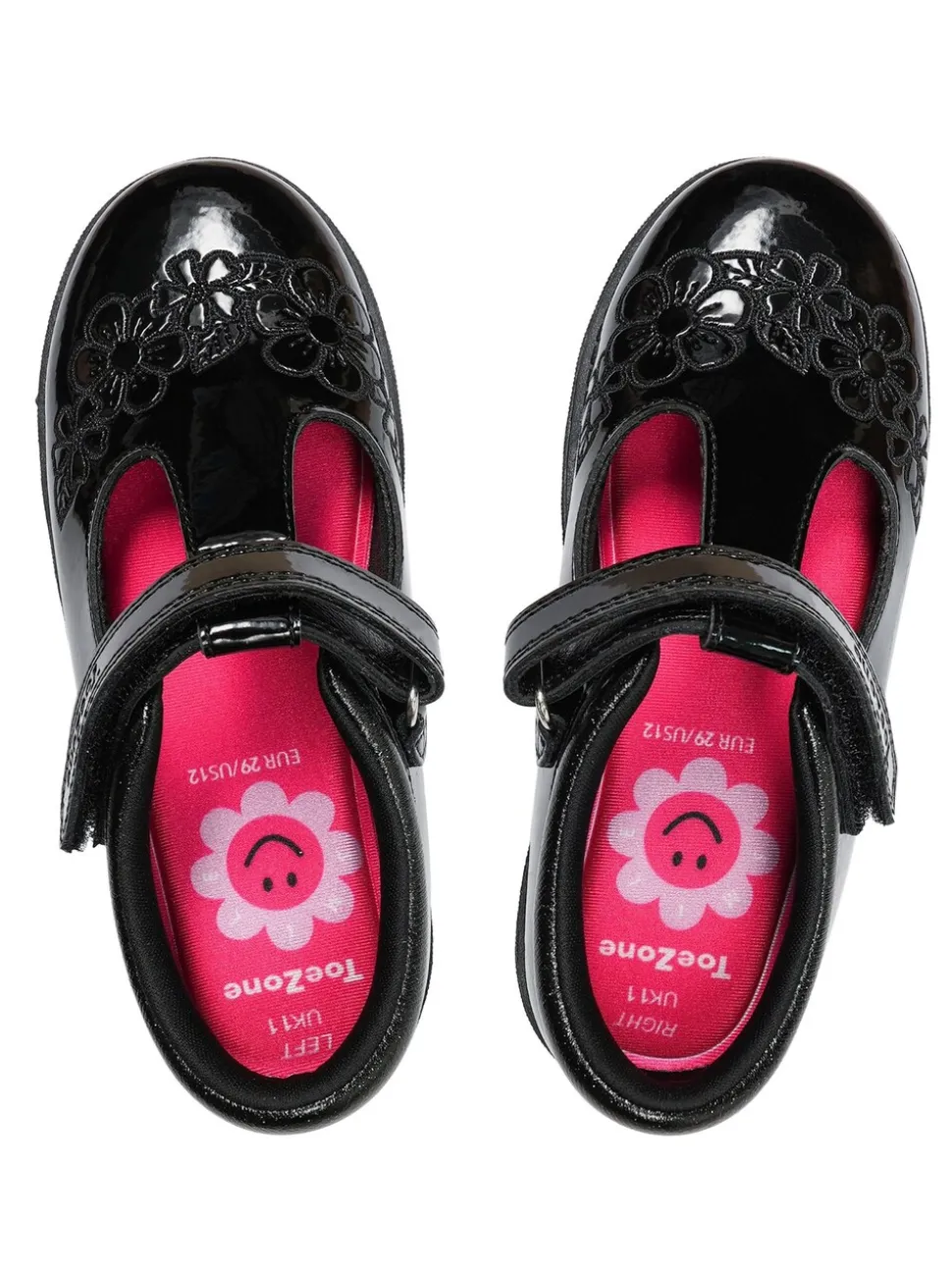 Toezone Flo Patent Flower School Shoes