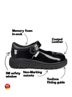 Toezone Gia Black Novelty School Shoes