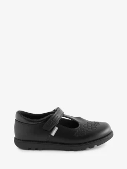 ToeZone Kat Flower School Shoes: Stylish design