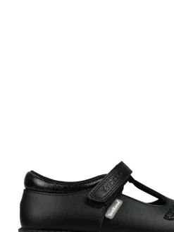 ToeZone Kat Flower School Shoes: Stylish design