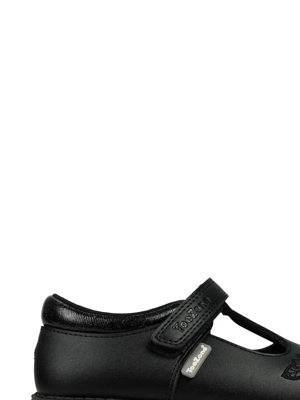 ToeZone Kat Flower School Shoes: Stylish design