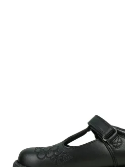 ToeZone Kat Flower School Shoes: Stylish design