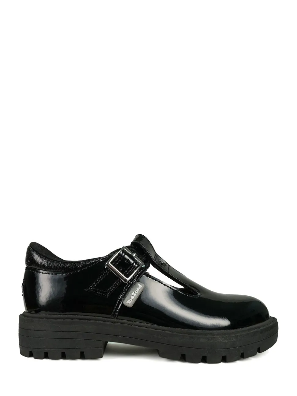 Toezone Pia Patent T-Bar Flower School Shoes