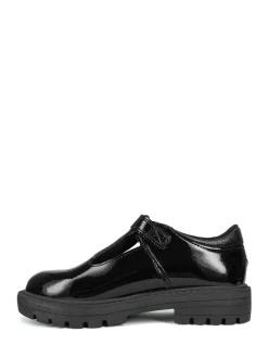 Toezone Pia Patent T-Bar Flower School Shoes