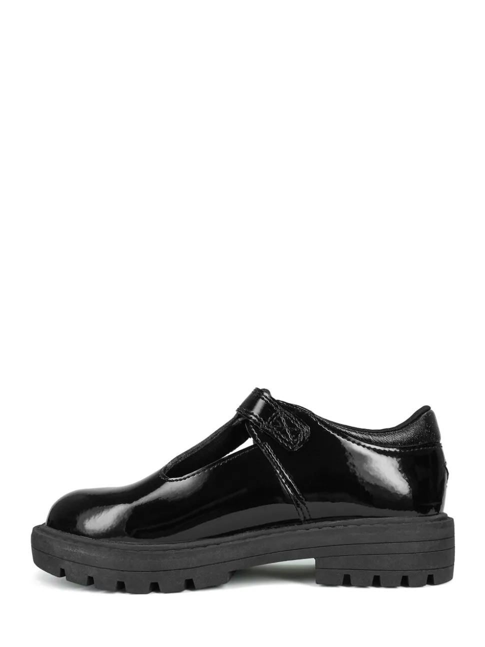 Toezone Pia Patent T-Bar Flower School Shoes