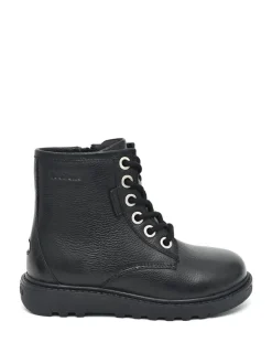 ToeZone Angel Girls Leather Ortholite Ankle Black Boots