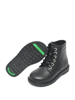 ToeZone Angel Girls Leather Ortholite Ankle Black Boots