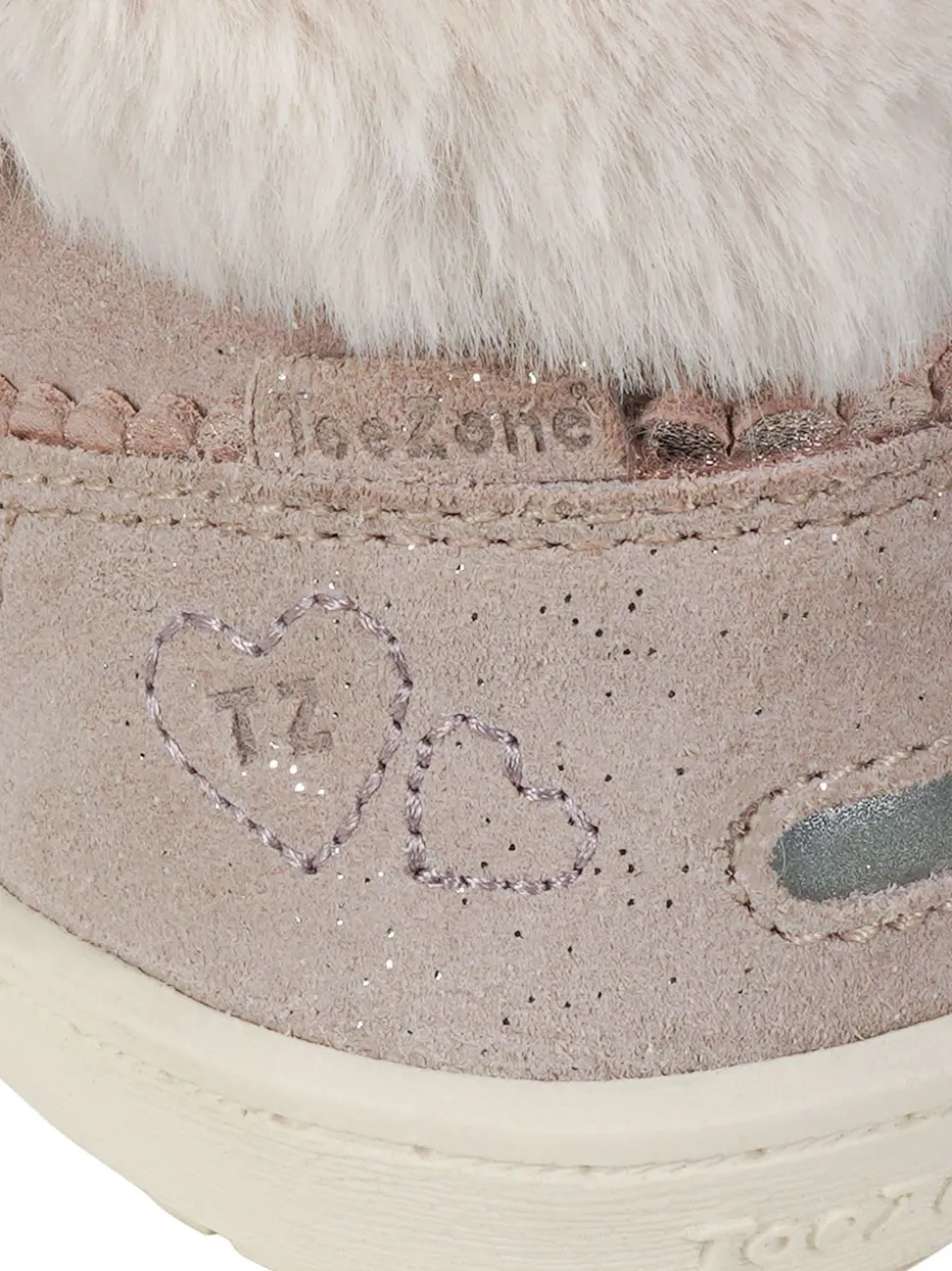 Toezone Girls Faith Suede Leather Faux Fur Zip Boots