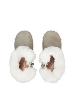 Toezone Girls Faith Suede Leather Faux Fur Zip Boots