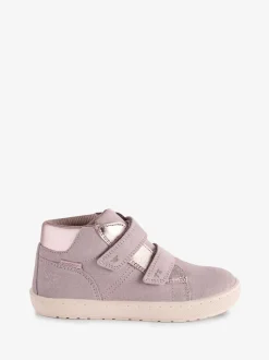 Toezone Layla Girls' Pink Shimmer Suede Rip Tape Boots 3M