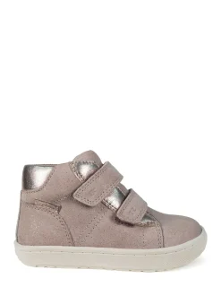Toezone Layla Girls' Pink Shimmer Suede Rip Tape Boots 3M