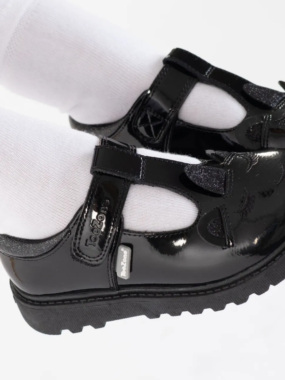 Toezone Millie Unicorn Patent T Bar School Shoes