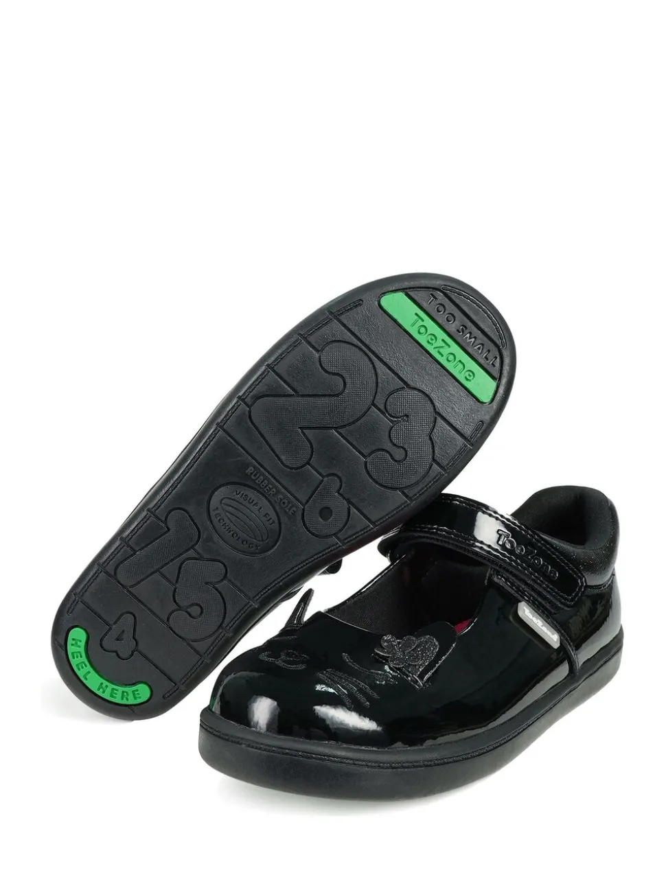 Toezone Patent Leather Bunny School Shoes