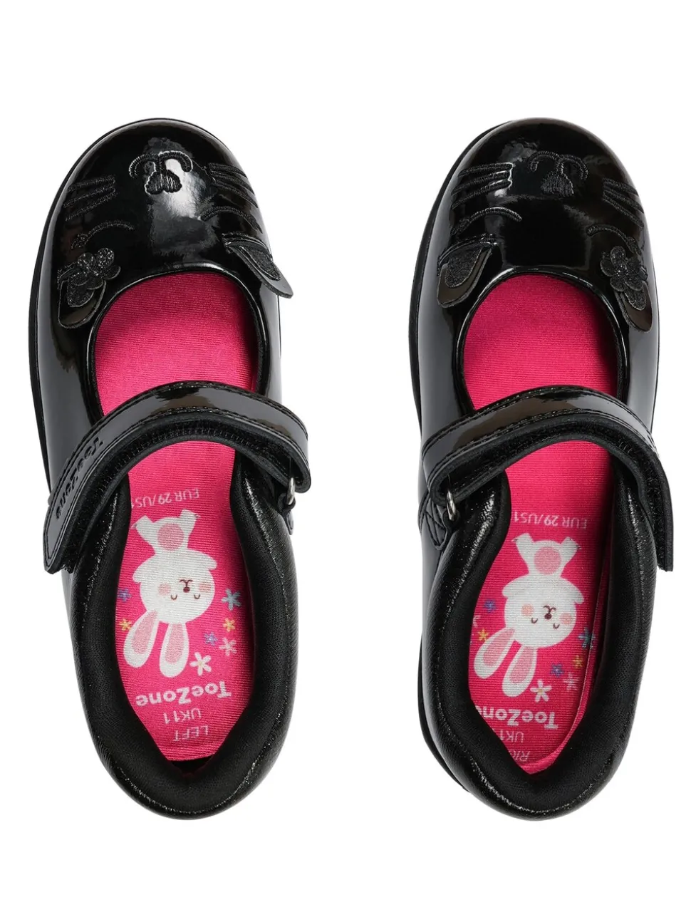 Toezone Patent Leather Bunny School Shoes