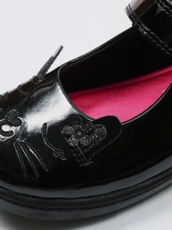 Toezone Patent Leather Bunny School Shoes