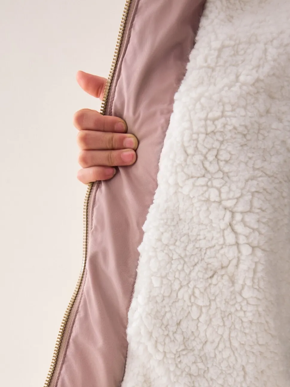 Toffee Pink Shower Resistant Faux Fur Trim Padded Coat (3-16yrs)