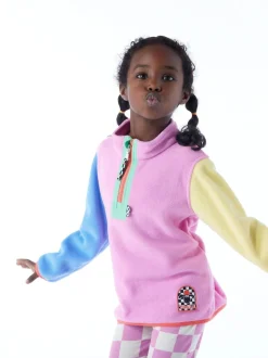 Tog 24 Pink Kids Texel Shaun the Sheep Zip Neck Fleece