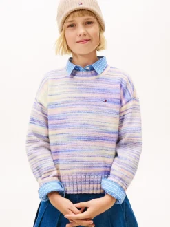Tommy Hilfiger Blue Essential Mélange Relaxed Jumper With Wool