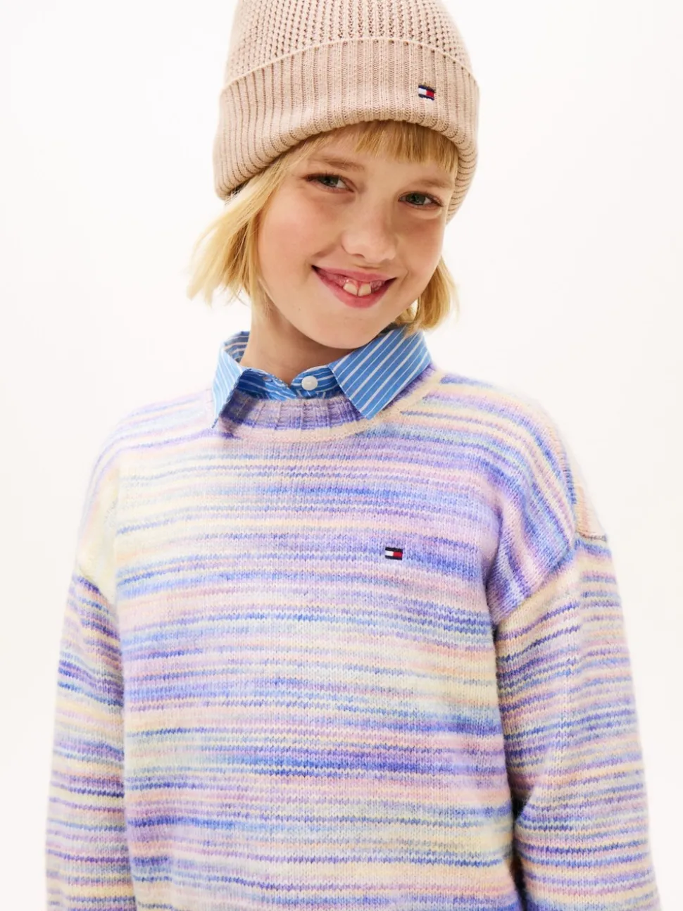 Tommy Hilfiger Blue Essential Mélange Relaxed Jumper With Wool