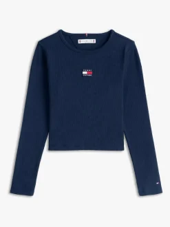 Tommy Hilfiger Blue Heritage Extra Slim Long Sleeve T-Shirt