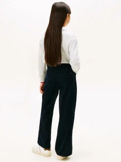 Tommy Hilfiger Blue Mabel High Rise Wide Leg Corduroy Trousers