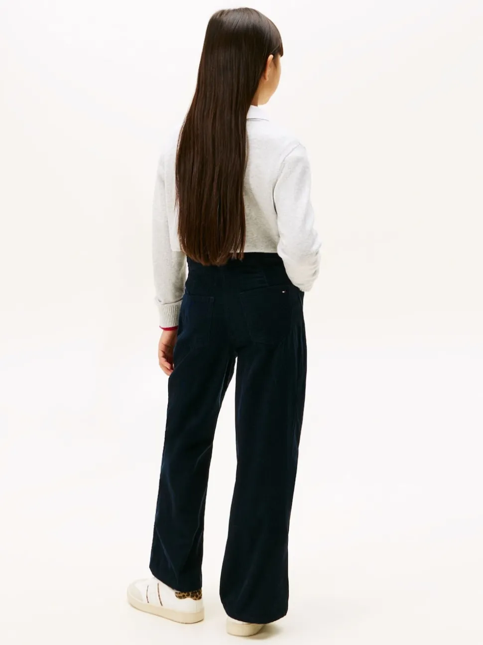 Tommy Hilfiger Blue Mabel High Rise Wide Leg Corduroy Trousers