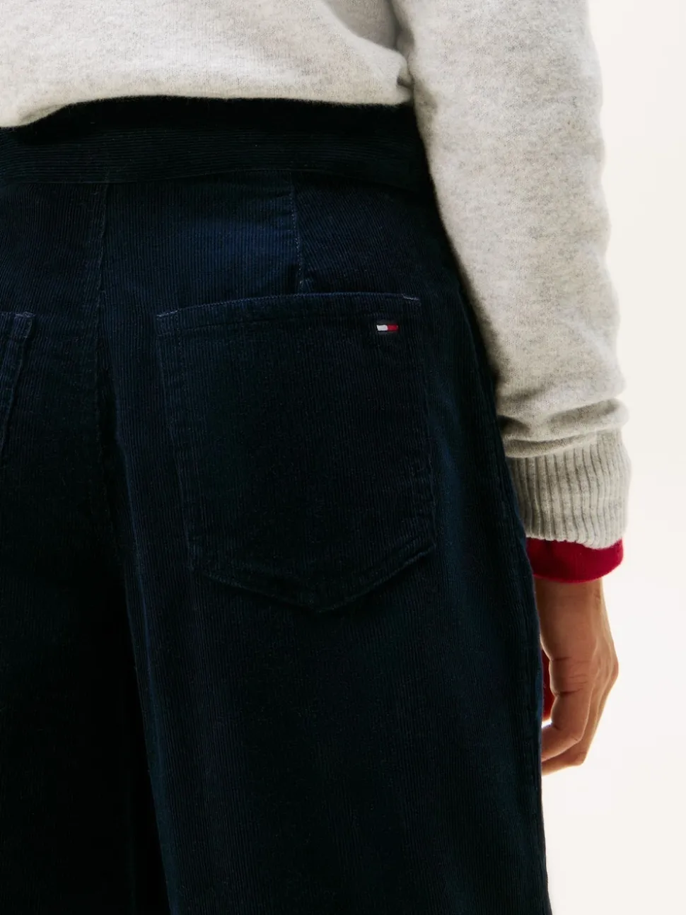 Tommy Hilfiger Blue Mabel High Rise Wide Leg Corduroy Trousers
