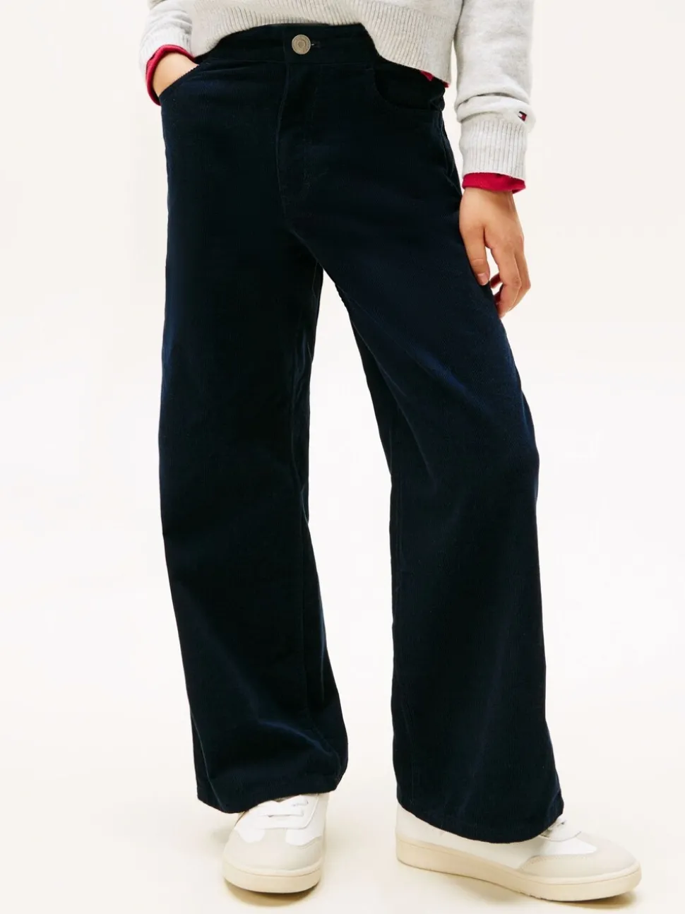 Tommy Hilfiger Blue Mabel High Rise Wide Leg Corduroy Trousers